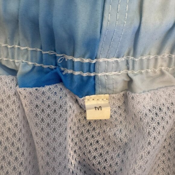 Mens- Manfinity Tie Dye Blue Patched Swim Bathing Shorts Suit- (Size: M) - Picture 3 of 4